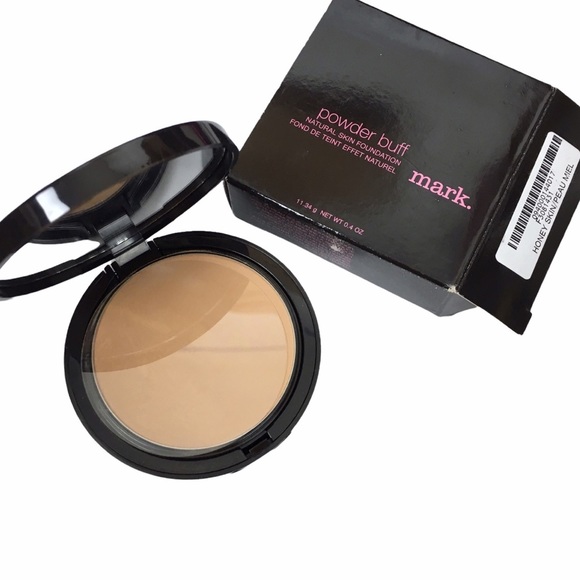 mark Powder Buff Natural Skin Foundation Pressed Powder Compact Shade Honey Skin - Picture 1 of 10